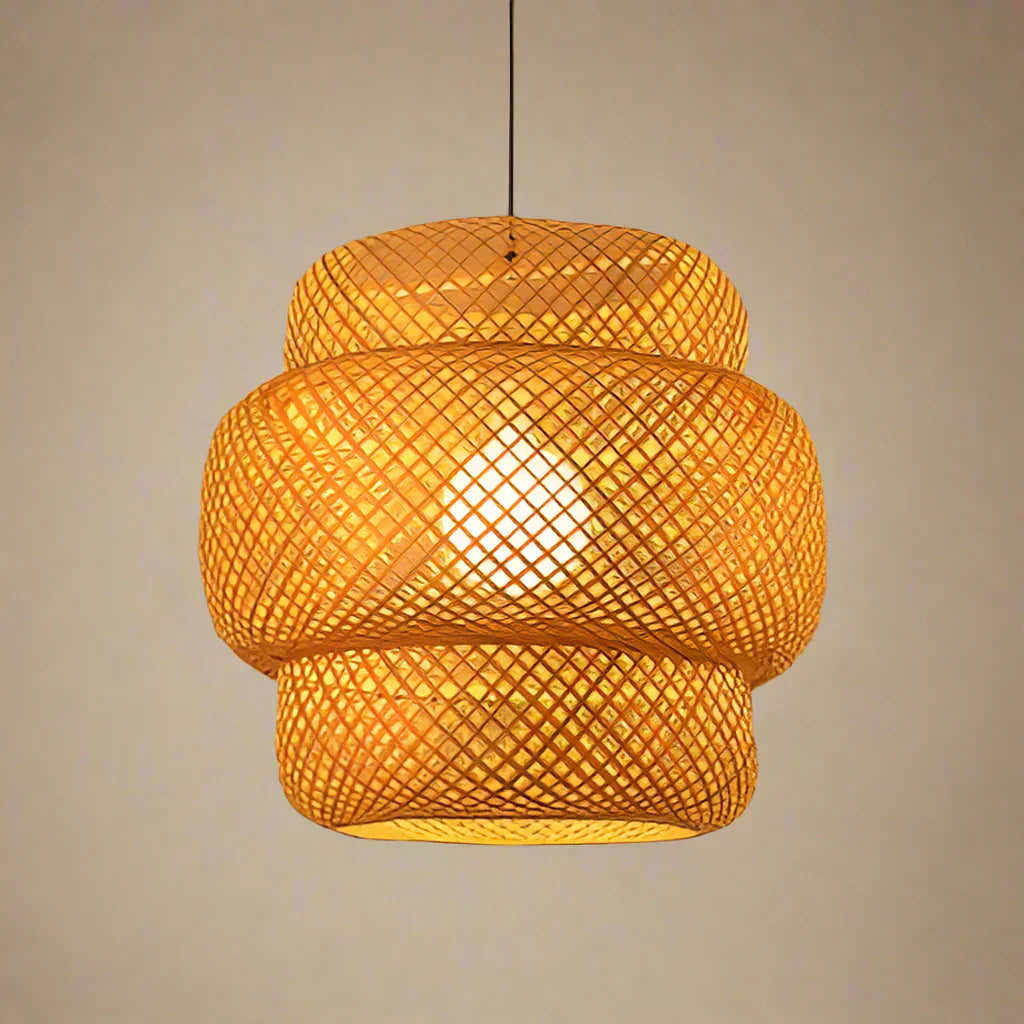 Natural Woven Rattan Pendant Light