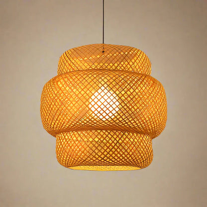 Natural Woven Rattan Pendant Light