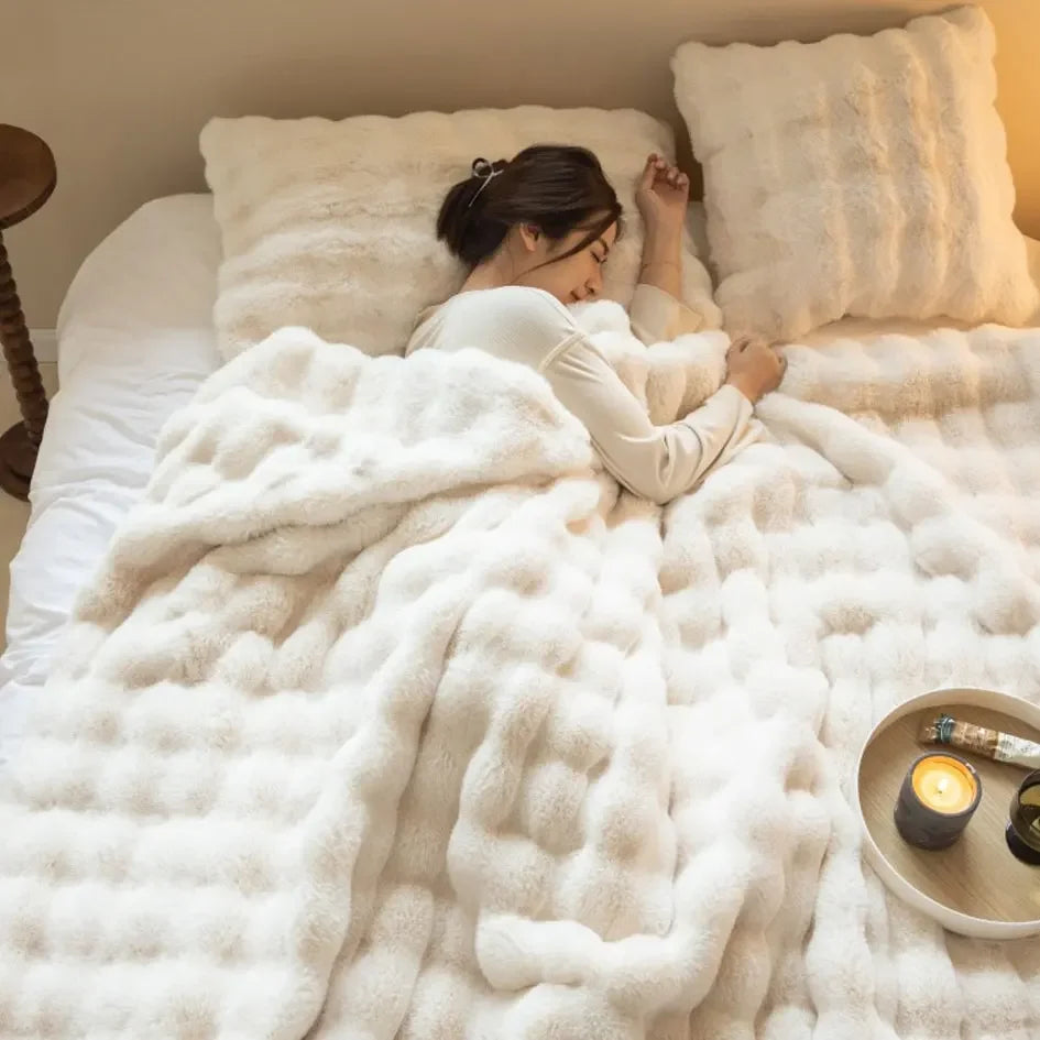 Soft Wool Throw Blanket for Warm Nights