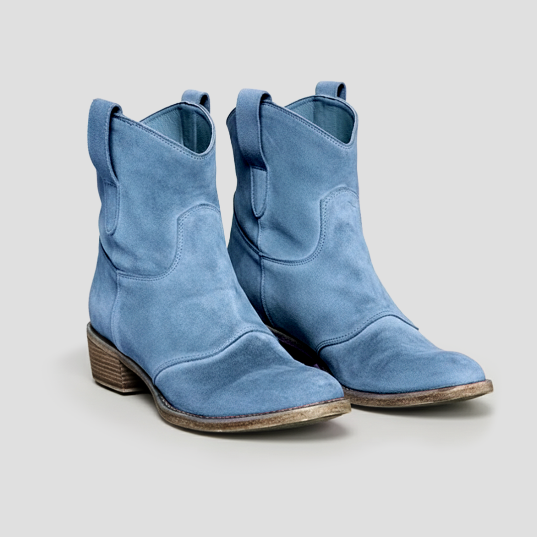 Zara | Suede Cowboy Boots 7