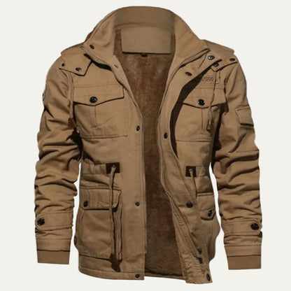 VogeLuxe | Men’s Winter Military Cargo Jacket with Multi Pockets