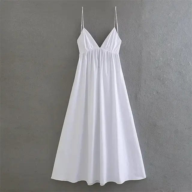 Sleeveless Backless Ladies Summer Dress - BritishElegance