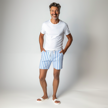 Men's Classic Summer Striped Shorts - VogeLuxe