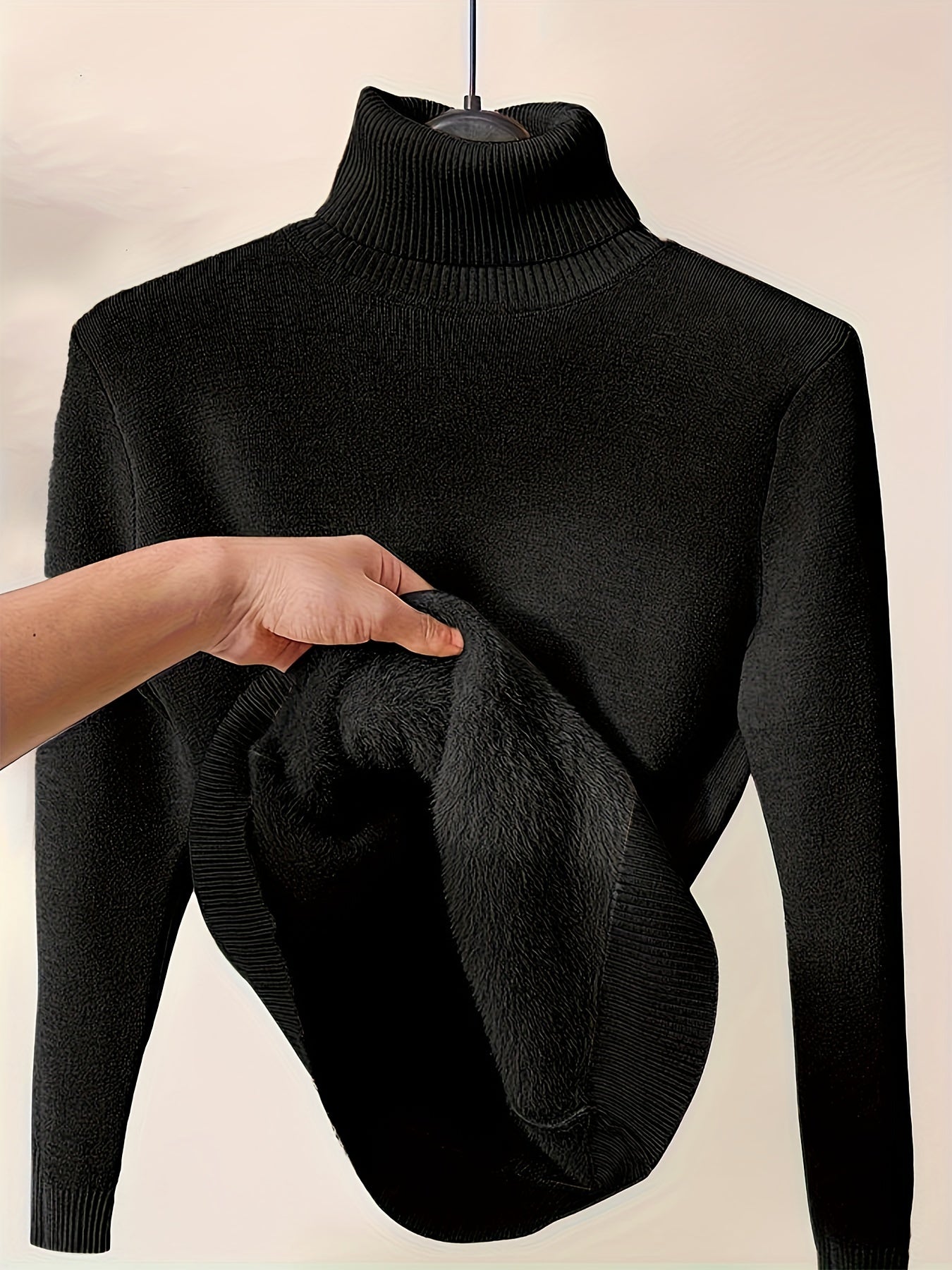 Warm Cozy Fleece Lined Women's Slim Fit Top - VogeLuxe