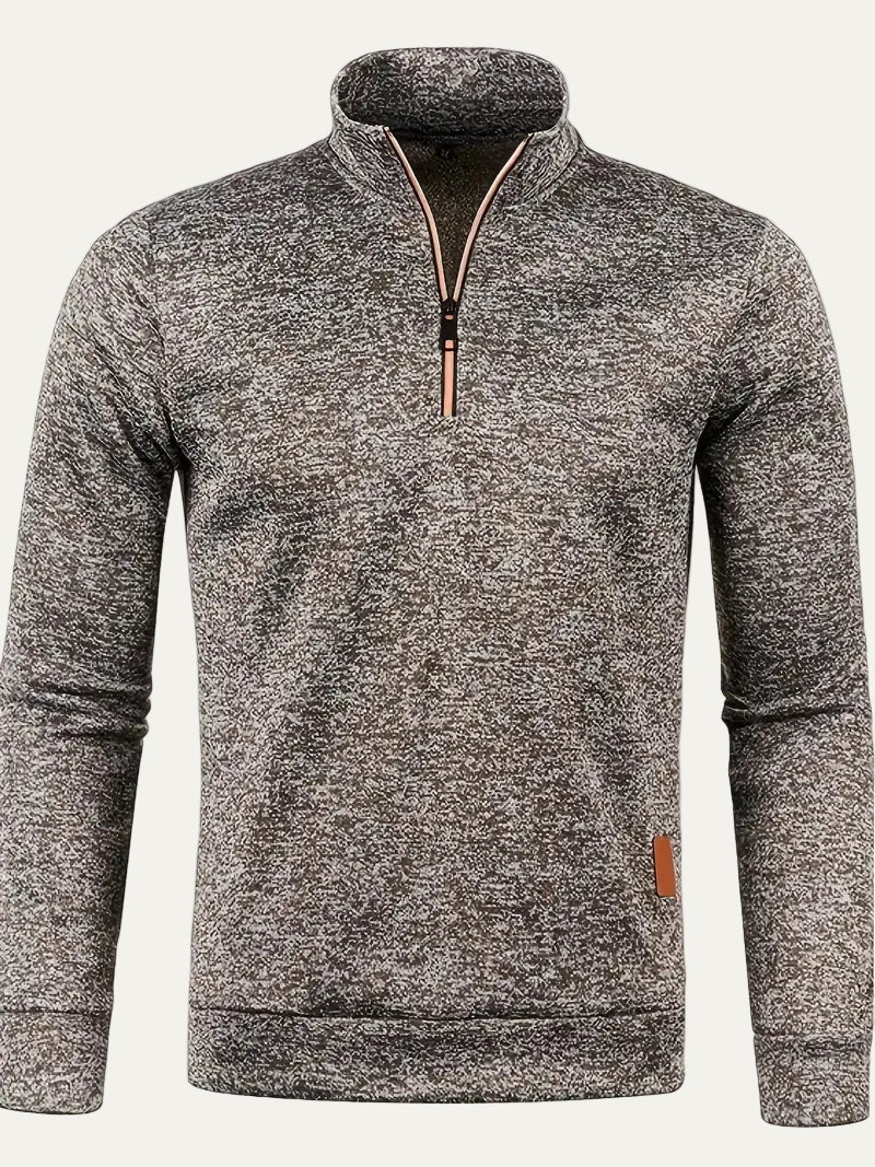 VogeLuxe | Men’s Contrast Trim Quarter Zip Pullover