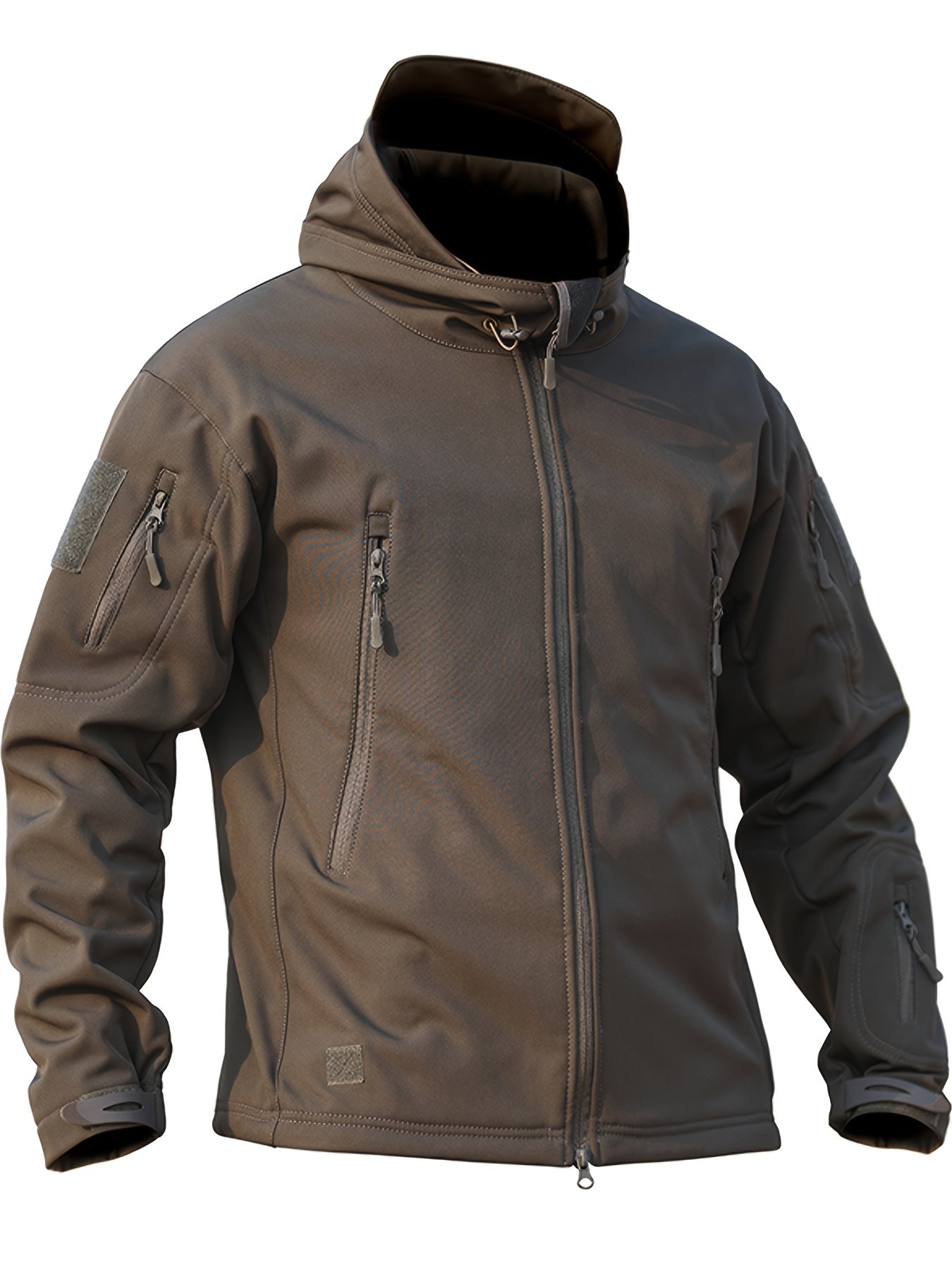 Waterproof Men's Hooded Jacket with Multiple Pockets