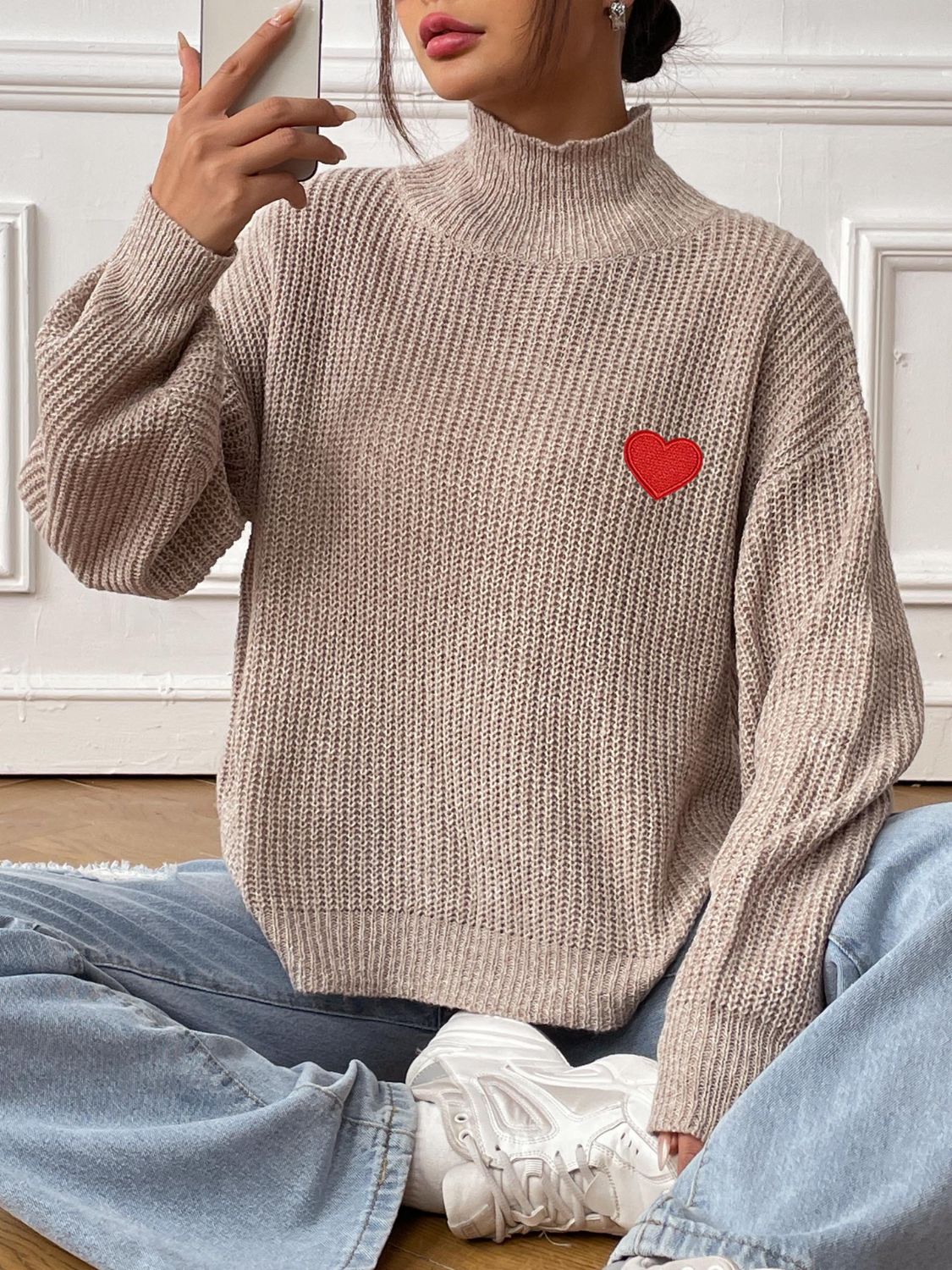 Soft Khaki Women's Winter Cashmere Sweater - VogeLuxe
