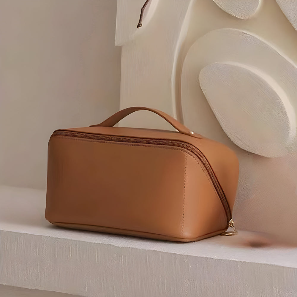Spacious Travel Makeup Case Portable Cosmetic Storage Bag