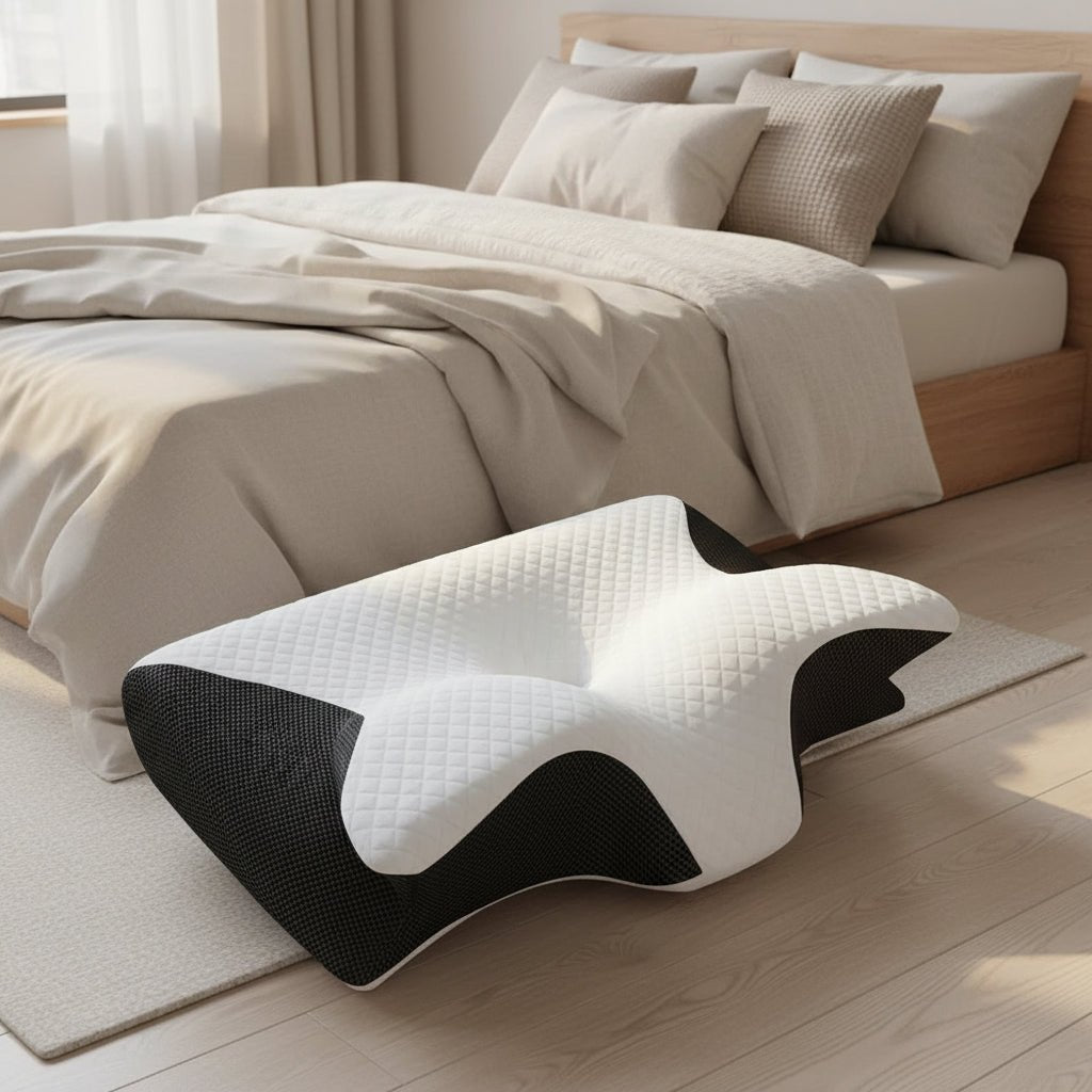 Contour Memory Foam Pillow for Neck Support and Sleep - VogeLuxe