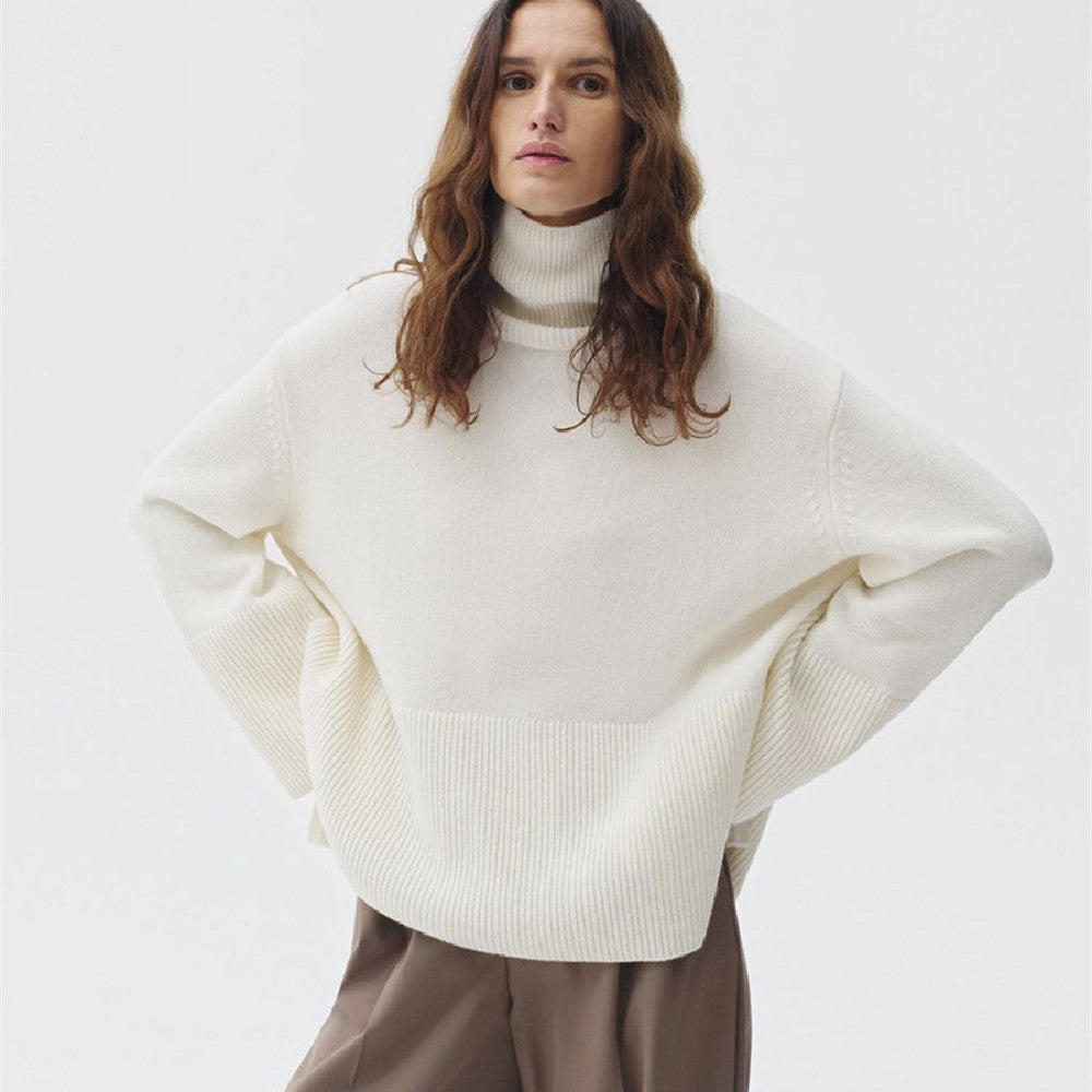 Soft Cream Cashmere Pullover Sweater - VogeLuxe