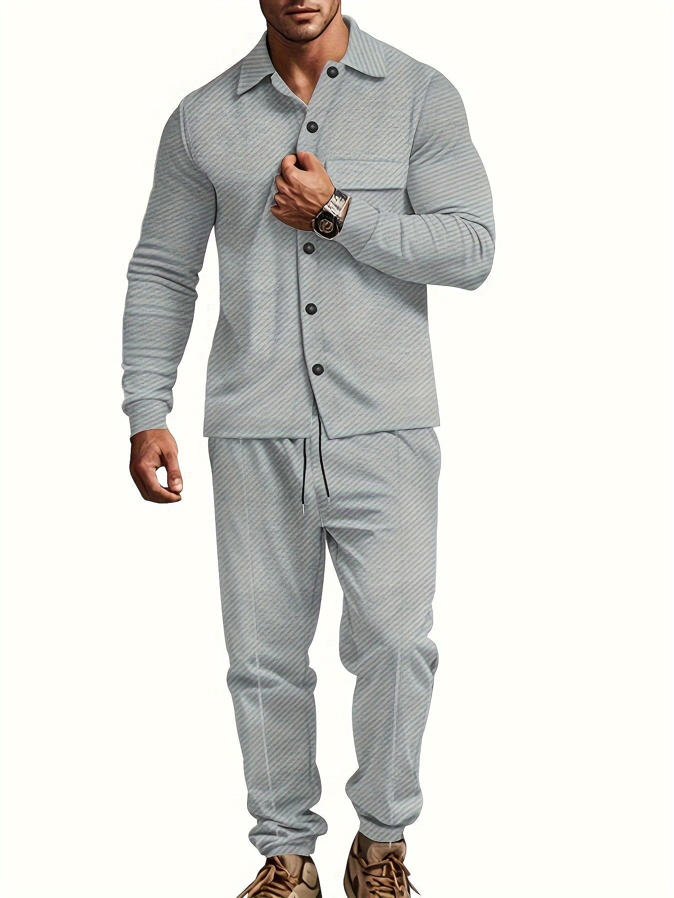 Soft Cotton Blend Tracksuit Set For Men