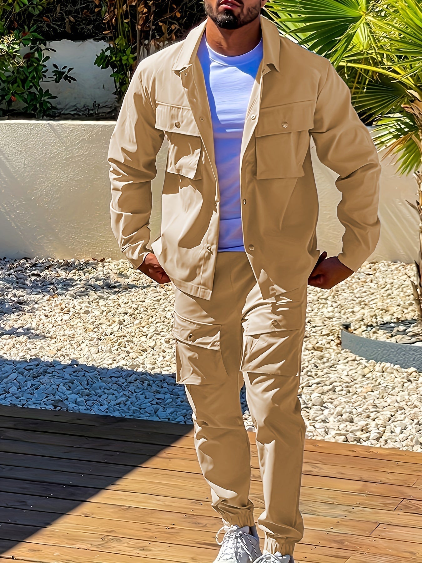 Comfy Men's Cotton Zip Up Tracksuit With Pockets - BritishElegance