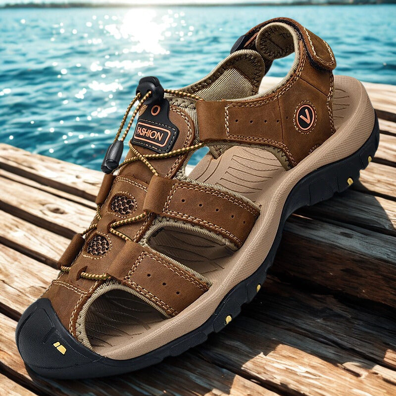 Authentic Leather Comfort Sandals - VogeLuxe