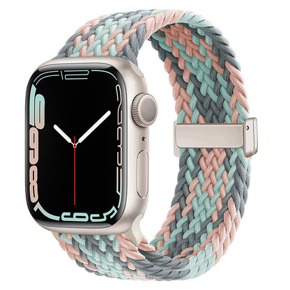 Stylish Braided Nylon Keychain with Strong Magnet Closure