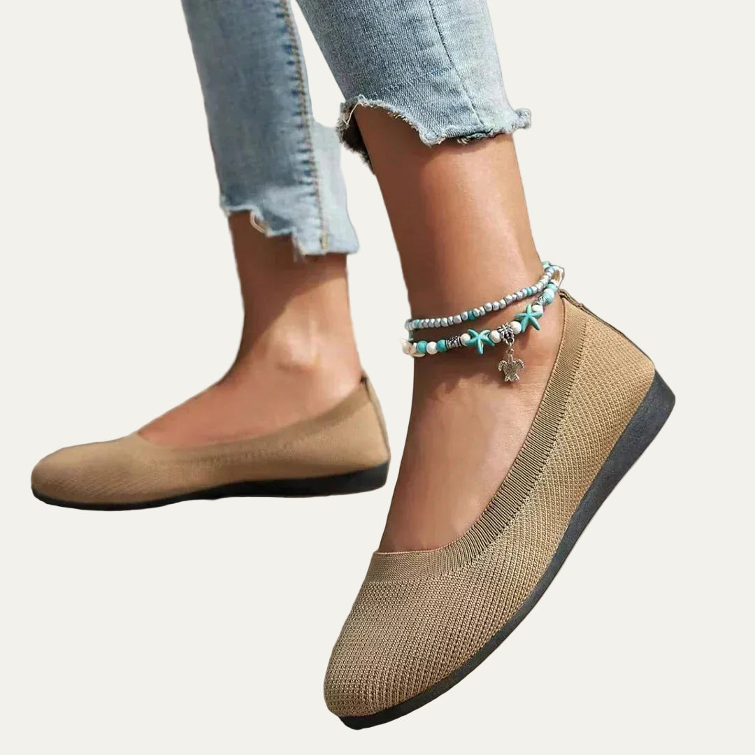 VogeLuxe | Women’s Round Toe Knit Ballet Flats