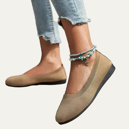VogeLuxe | Women’s Round Toe Knit Ballet Flats