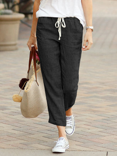 Soft Women's Full Length Casual Trousers Relaxed Fit