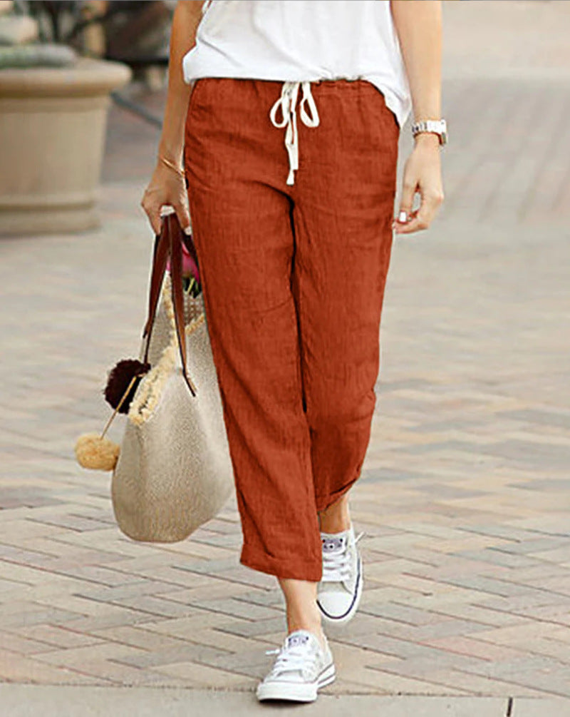Soft Women's Full Length Casual Trousers Relaxed Fit
