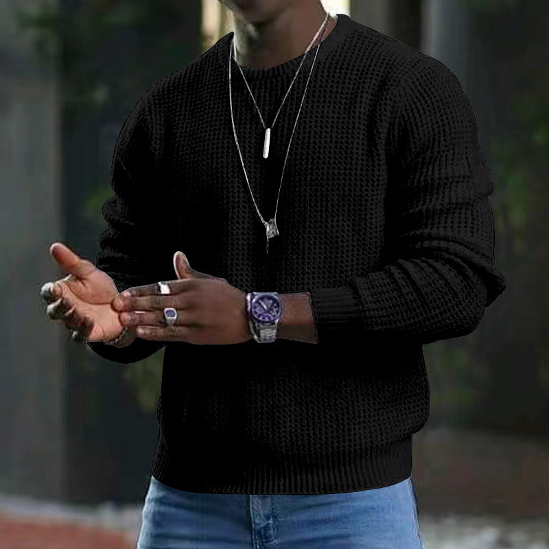 Warm Men's Knit Crew Neck Winter Sweater