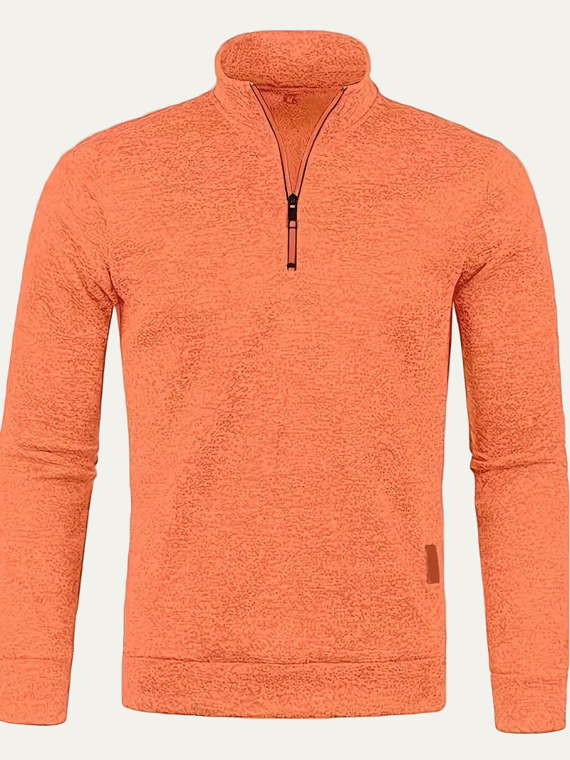 VogeLuxe | Men’s Contrast Trim Quarter Zip Pullover