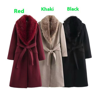 Luxurious Ladies Faux Fur Winter Coat - BritishElegance