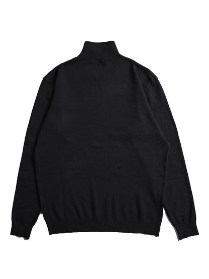 Cozy Men's Black Knit Turtleneck Winter Sweater
