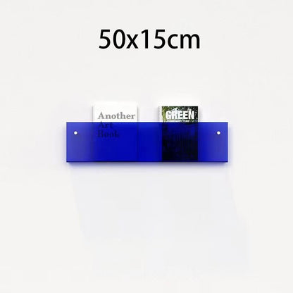 Clear Wall Mount Magazine Rack Shelf