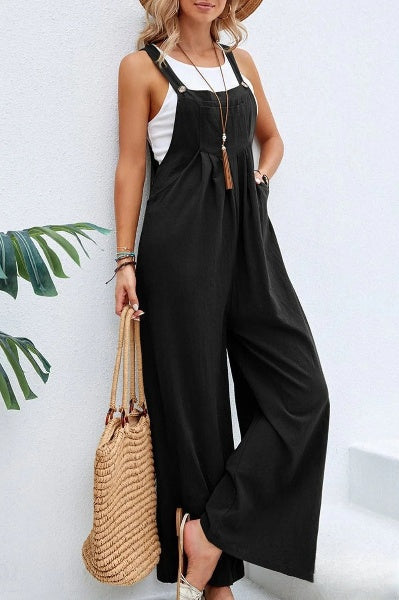 Relaxed Fit Linen Jumpsuit for Women