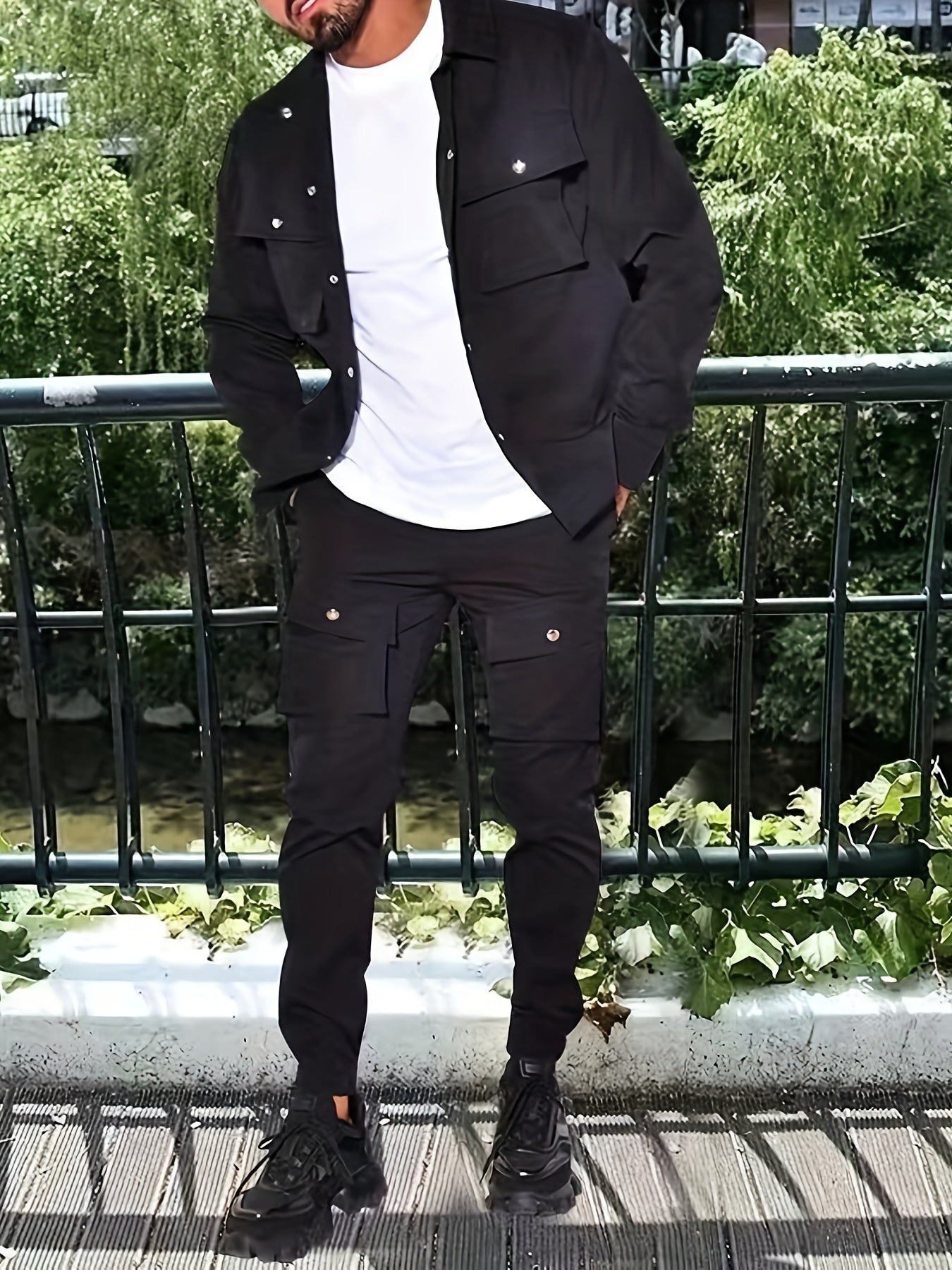 Comfy Men's Cotton Long Sleeve Tracksuit With Pockets