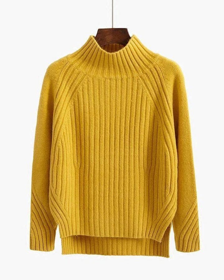 Green Crew Neck Classic Winter Sweater