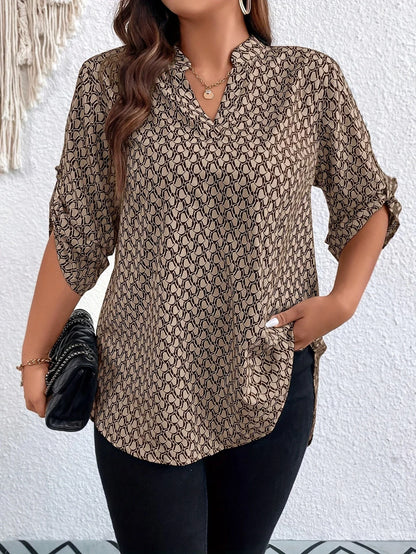 Comfortable Women's Relaxed Fit V-Neck Blouse