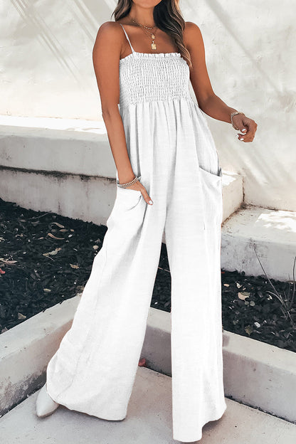 Women's Comfortable Sleeveless Summer Romper with Pockets