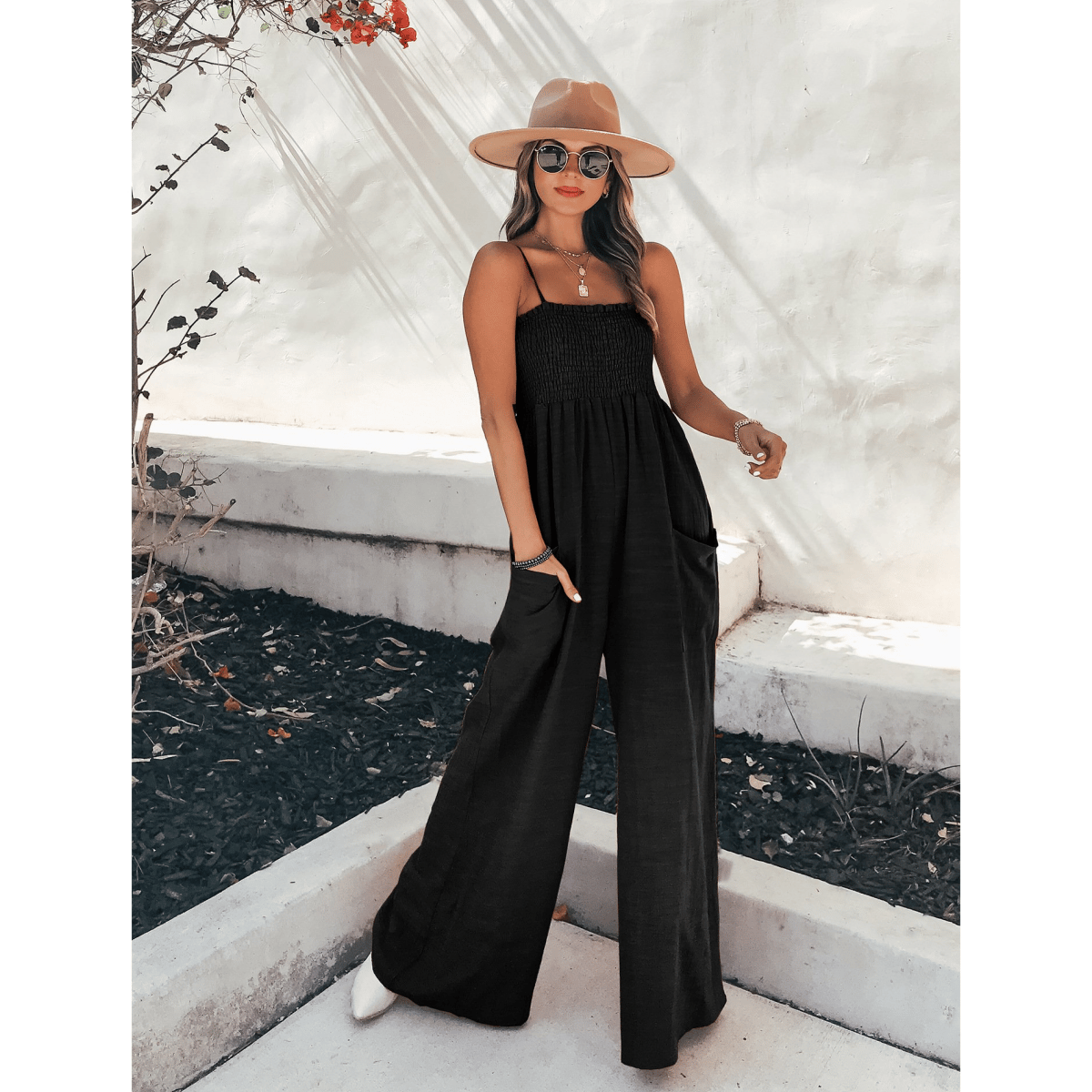 Comfy Summer Wide Leg Sleeveless Jumpsuit for Women - VogeLuxe
