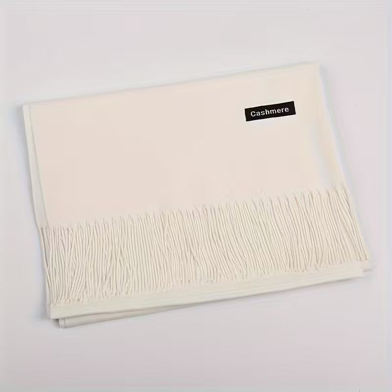Cozy Plain Cashmere Feel Winter Scarf