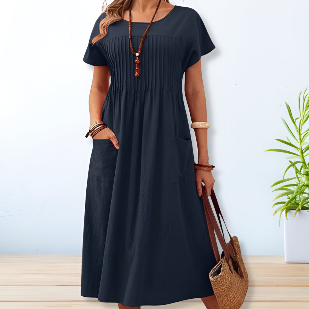 Comfy Women's Everyday Summer Dress with Pockets - VogeLuxe