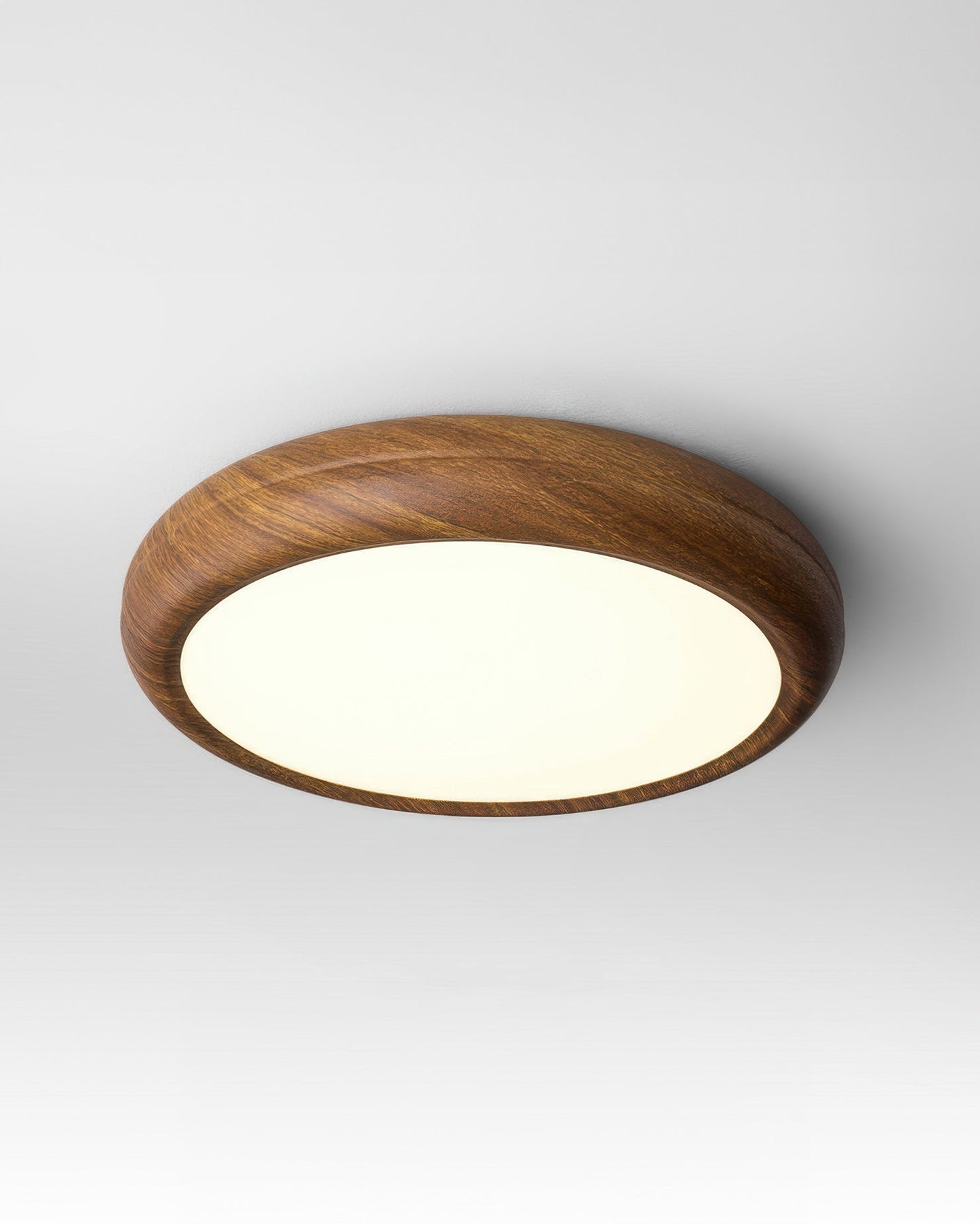 Natural Wood Ceiling Lamp With Bright White Lighting - BritishElegance