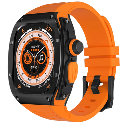 Durable Metal Case and Rubber Strap for Apple Watch Ultra