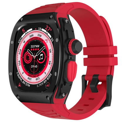 Durable Metal Case and Rubber Strap for Apple Watch Ultra
