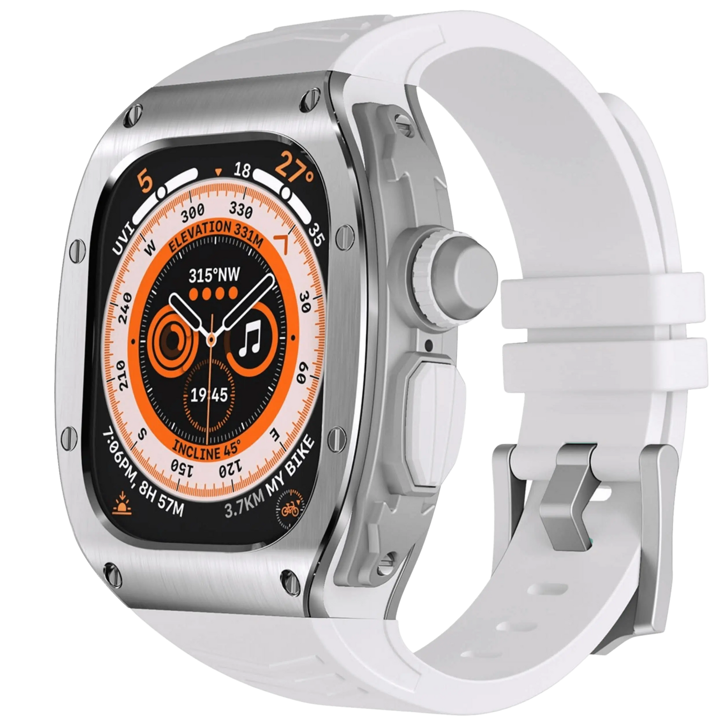 Durable Metal Case and Soft Strap for Apple Watch Ultra
