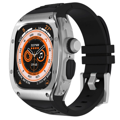 Durable Metal Case and Rubber Strap for Apple Watch Ultra - VogeLuxe