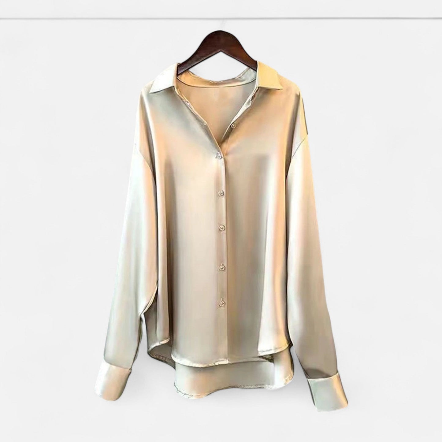 Elegant Women's Soft Satin Blouse - VogeLuxe