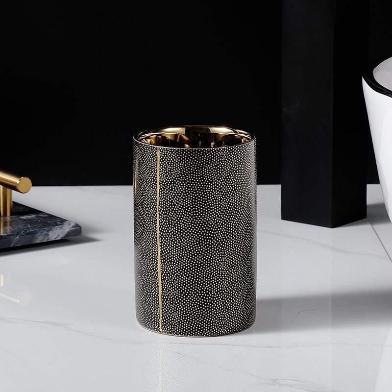 Elegant White Ceramic Bathroom Set