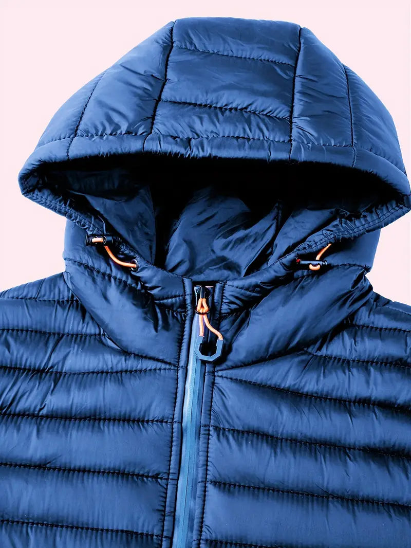 VogeLuxe | Women’s Hooded Quilted Full Zip Puffer Jacket