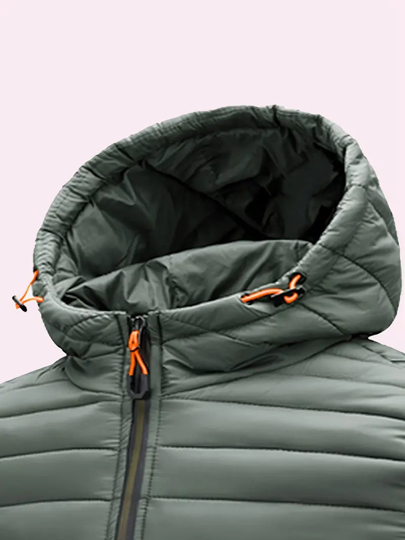 VogeLuxe | Women’s Hooded Quilted Full Zip Puffer Jacket