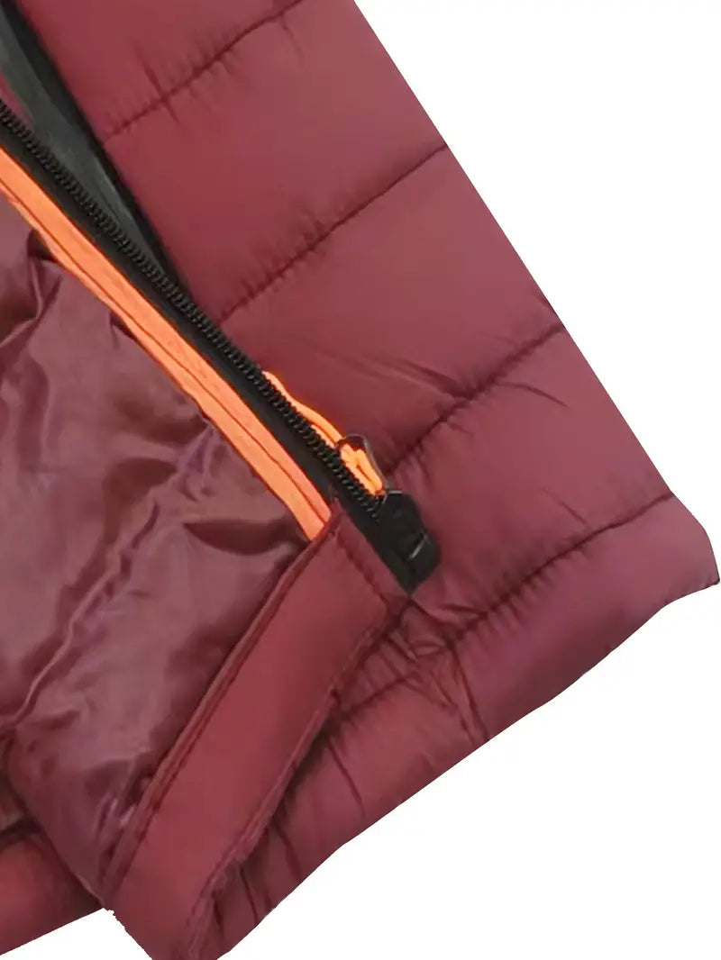 VogeLuxe | Women’s Hooded Quilted Full Zip Puffer Jacket