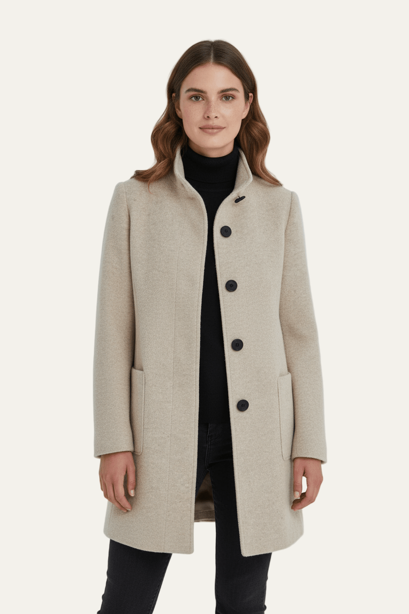 VogeLuxe | Women’s Long A Line Hooded Button Coat