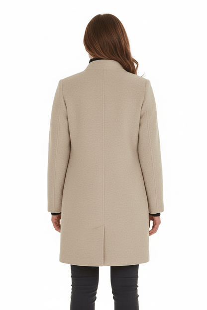 VogeLuxe | Women’s Long A Line Hooded Button Coat