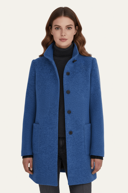 VogeLuxe | Women’s Long A Line Hooded Button Coat