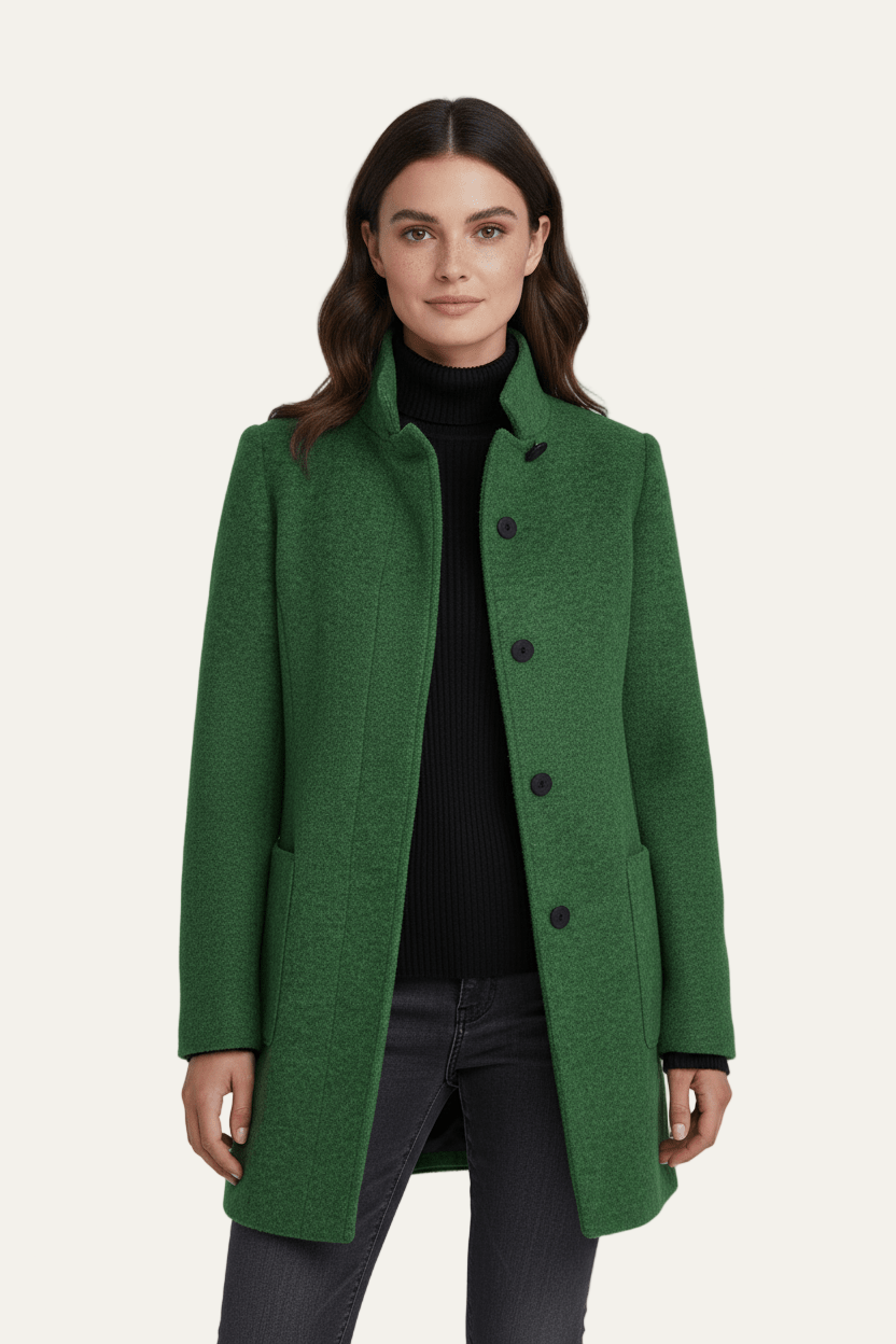 VogeLuxe | Women’s Long A Line Hooded Button Coat