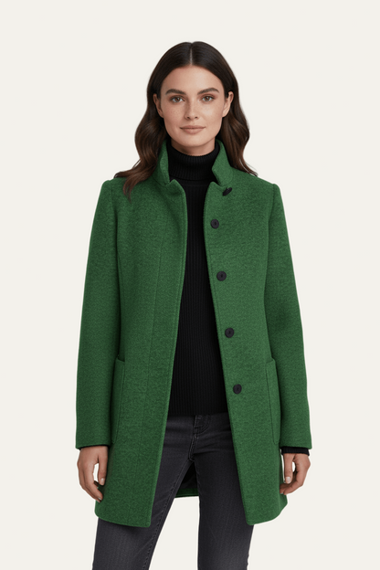 VogeLuxe | Women’s Long A Line Hooded Button Coat